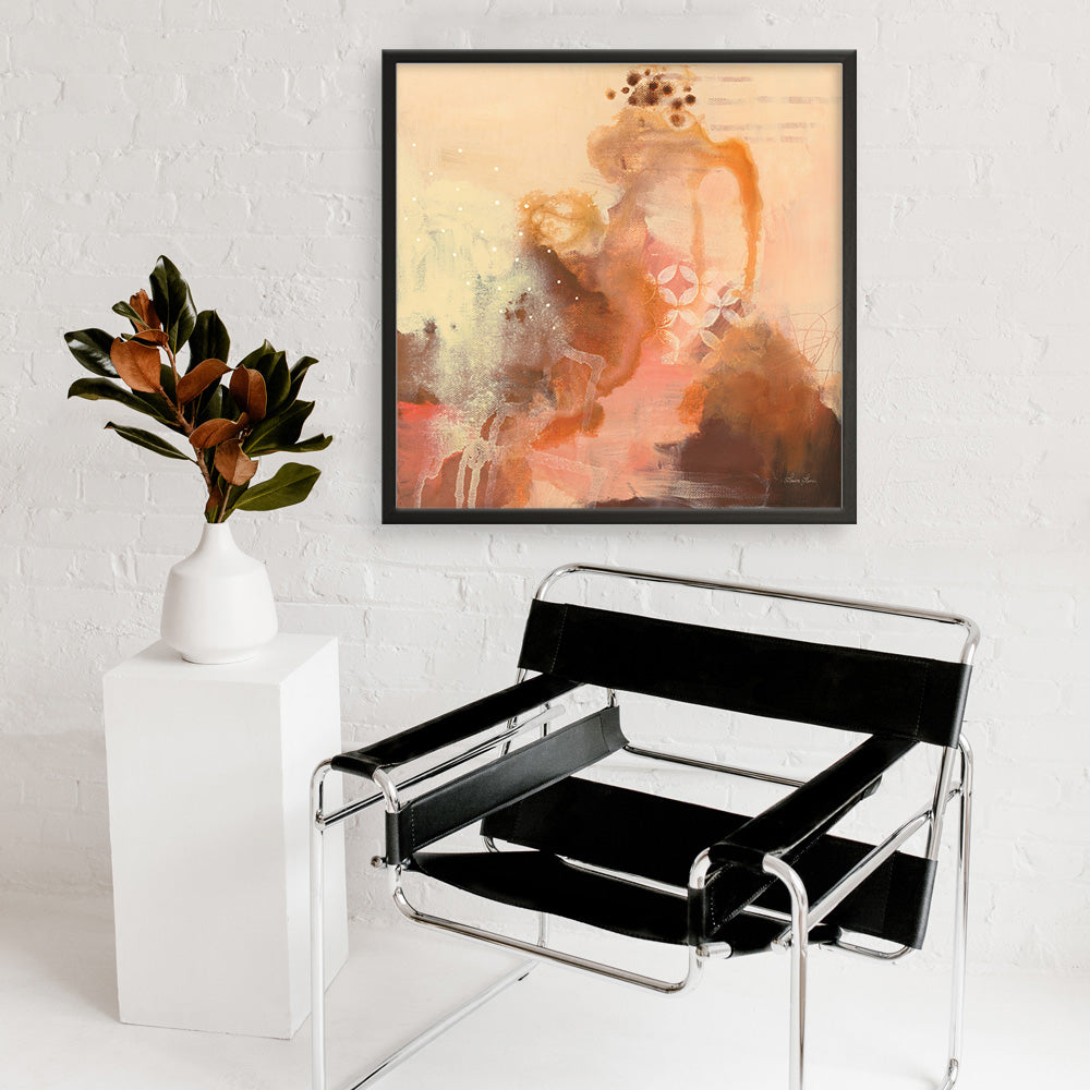 Shop Abstract Layers II Sunrise (Square) Art Print a painted abstract themed wall art print from The Print Emporium wall artwork collection - Buy Australian made fine art painting style poster and framed prints for the home and your interior decor room, TPE-WA-73161-AP