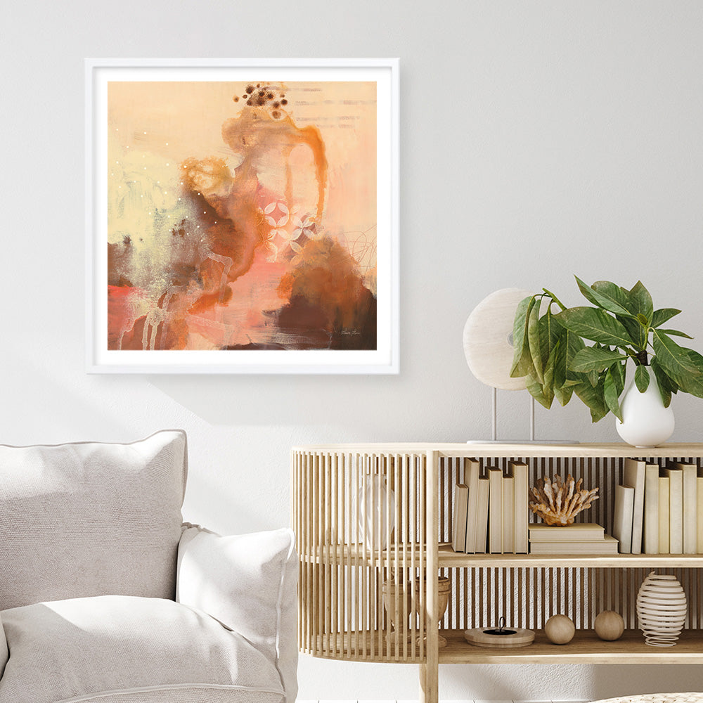 Shop Abstract Layers II Sunrise (Square) Art Print a painted abstract themed wall art print from The Print Emporium wall artwork collection - Buy Australian made fine art painting style poster and framed prints for the home and your interior decor room, TPE-WA-73161-AP