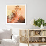 Shop Abstract Layers II Sunrise (Square) Art Print a painted abstract themed wall art print from The Print Emporium wall artwork collection - Buy Australian made fine art painting style poster and framed prints for the home and your interior decor room, TPE-WA-73161-AP