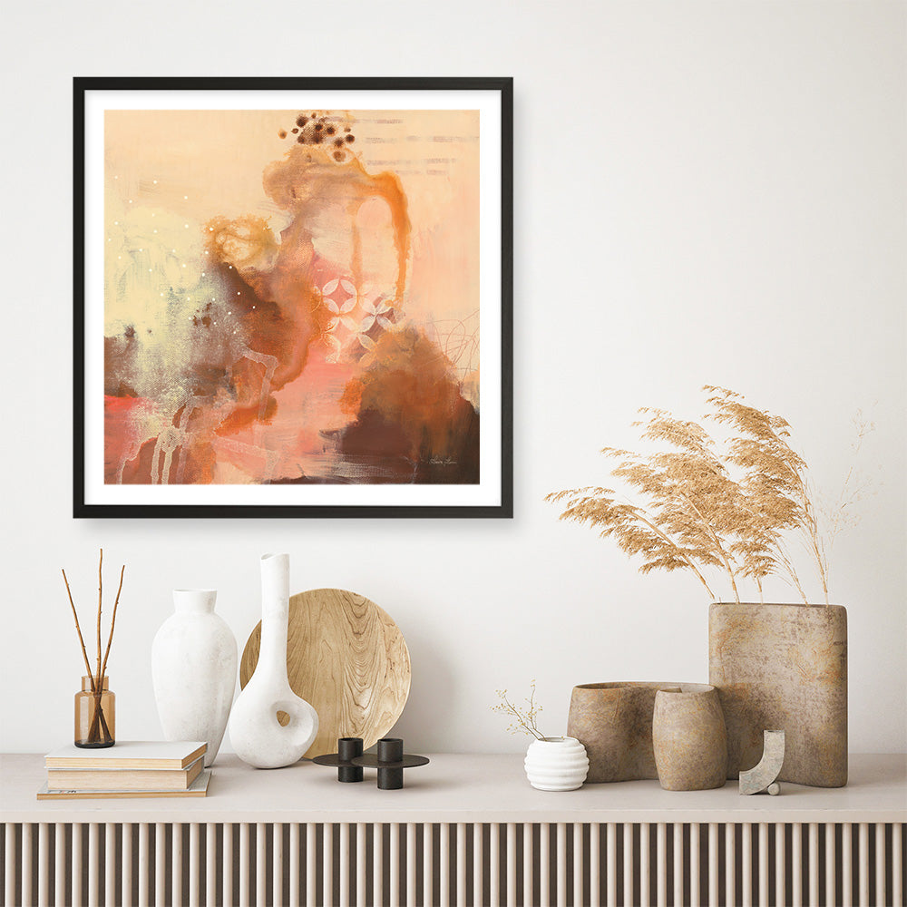 Shop Abstract Layers II Sunrise (Square) Art Print a painted abstract themed wall art print from The Print Emporium wall artwork collection - Buy Australian made fine art painting style poster and framed prints for the home and your interior decor room, TPE-WA-73161-AP