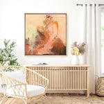 Shop Abstract Layers II Sunrise (Square) Canvas Print a painted abstract themed framed canvas wall art print from The Print Emporium artwork collection - Buy Australian made fine art painting style stretched canvas prints for the home and your interior decor space, TPE-WA-73161-CA-40X40-NF