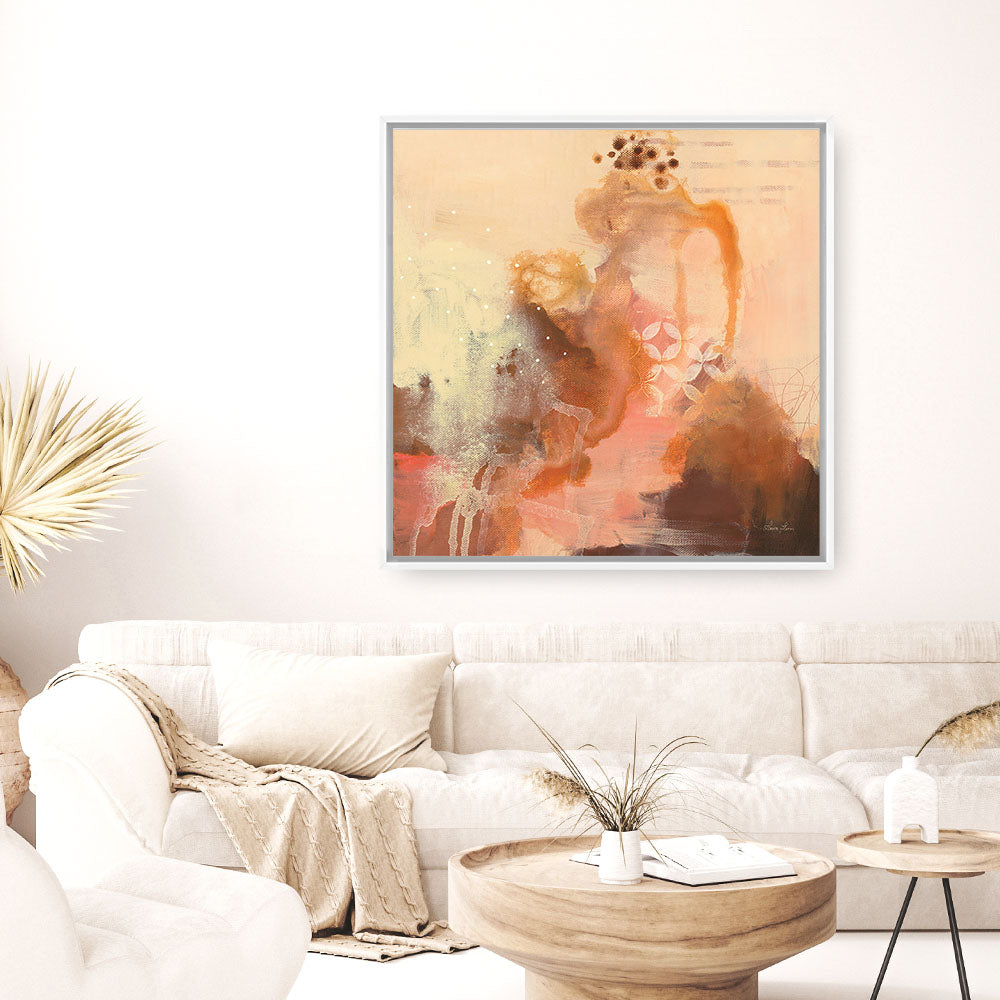 Shop Abstract Layers II Sunrise (Square) Canvas Print a painted abstract themed framed canvas wall art print from The Print Emporium artwork collection - Buy Australian made fine art painting style stretched canvas prints for the home and your interior decor space, TPE-WA-73161-CA-40X40-NF