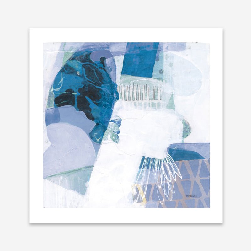 Shop Abstract Layers III Blue (Square) Art Print a painted abstract themed wall art print from The Print Emporium wall artwork collection - Buy Australian made fine art painting style poster and framed prints for the home and your interior decor room, TPE-WA-72694-AP