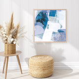 Shop Abstract Layers III Blue (Square) Art Print a painted abstract themed wall art print from The Print Emporium wall artwork collection - Buy Australian made fine art painting style poster and framed prints for the home and your interior decor room, TPE-WA-72694-AP