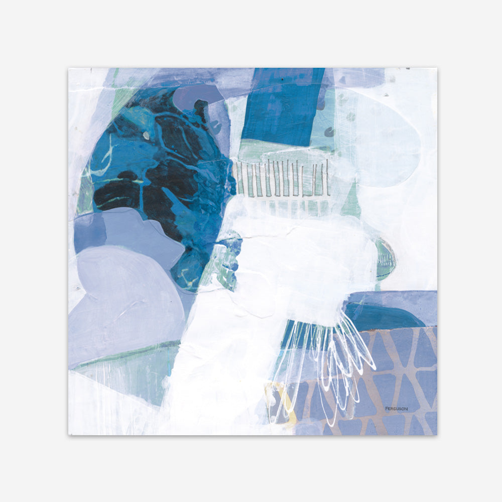 Shop Abstract Layers III Blue (Square) Art Print a painted abstract themed wall art print from The Print Emporium wall artwork collection - Buy Australian made fine art painting style poster and framed prints for the home and your interior decor room, TPE-WA-72694-AP