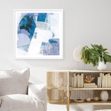 Shop Abstract Layers III Blue (Square) Art Print a painted abstract themed wall art print from The Print Emporium wall artwork collection - Buy Australian made fine art painting style poster and framed prints for the home and your interior decor room, TPE-WA-72694-AP