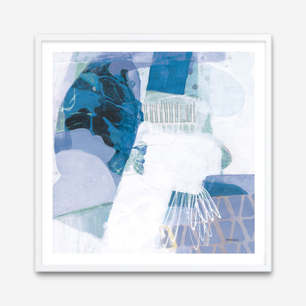Shop Abstract Layers III Blue (Square) Art Print a painted abstract themed wall art print from The Print Emporium wall artwork collection - Buy Australian made fine art painting style poster and framed prints for the home and your interior decor room, TPE-WA-72694-AP