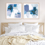 Shop Abstract Layers III Blue (Square) Art Print a painted abstract themed wall art print from The Print Emporium wall artwork collection - Buy Australian made fine art painting style poster and framed prints for the home and your interior decor room, TPE-WA-72694-AP