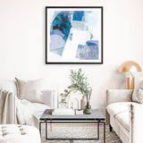 Shop Abstract Layers III Blue (Square) Art Print a painted abstract themed wall art print from The Print Emporium wall artwork collection - Buy Australian made fine art painting style poster and framed prints for the home and your interior decor room, TPE-WA-72694-AP