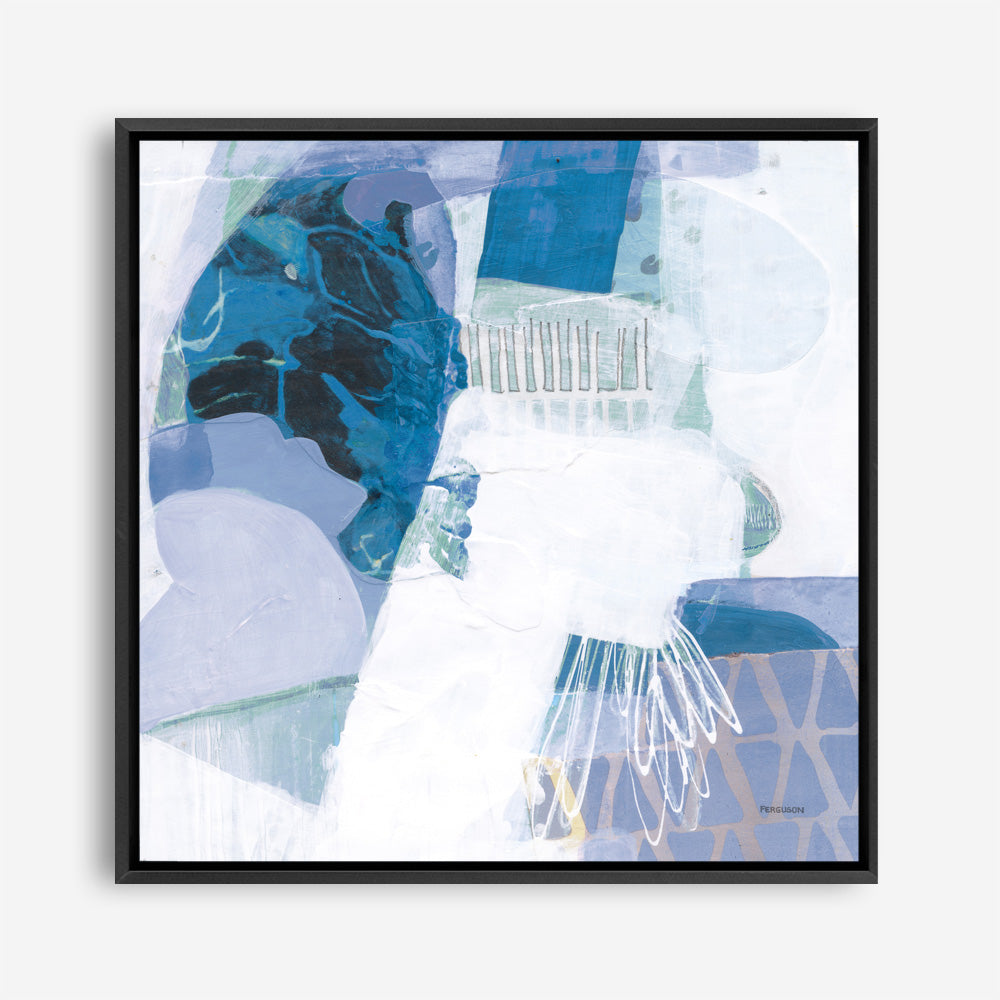 Shop Abstract Layers III Blue (Square) Canvas Print a painted abstract themed framed canvas wall art print from The Print Emporium artwork collection - Buy Australian made fine art painting style stretched canvas prints for the home and your interior decor space, TPE-WA-72694-CA-40X40-NF