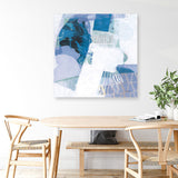 Shop Abstract Layers III Blue (Square) Canvas Print a painted abstract themed framed canvas wall art print from The Print Emporium artwork collection - Buy Australian made fine art painting style stretched canvas prints for the home and your interior decor space, TPE-WA-72694-CA-40X40-NF