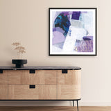 Shop Abstract Layers III Purple (Square) Art Print a painted abstract themed wall art print from The Print Emporium wall artwork collection - Buy Australian made fine art painting style poster and framed prints for the home and your interior decor room, TPE-WA-72104-AP