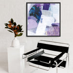Shop Abstract Layers III Purple (Square) Canvas Print a painted abstract themed framed canvas wall art print from The Print Emporium artwork collection - Buy Australian made fine art painting style stretched canvas prints for the home and your interior decor space, TPE-WA-72104-CA-40X40-NF