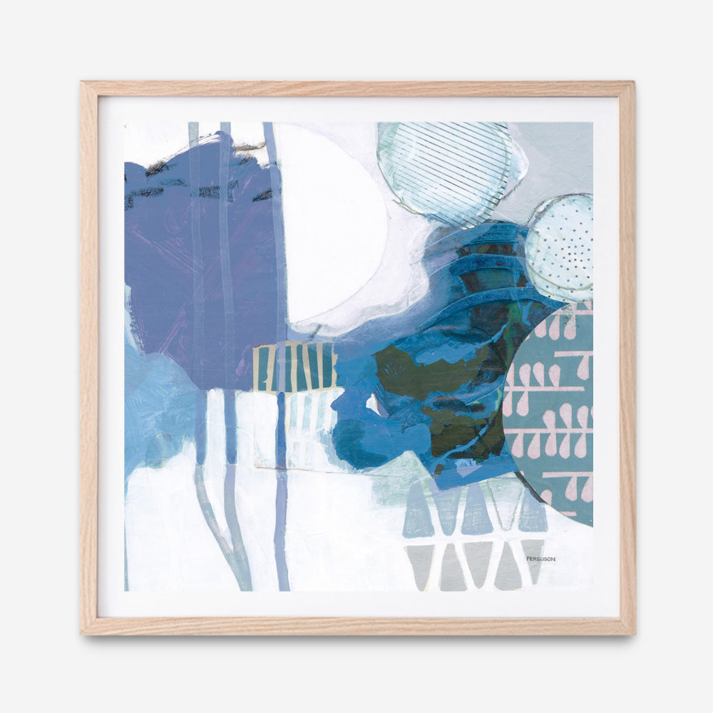 Shop Abstract Layers IV Blue (Square) Art Print a painted abstract themed wall art print from The Print Emporium wall artwork collection - Buy Australian made fine art painting style poster and framed prints for the home and your interior decor room, TPE-WA-72695-AP
