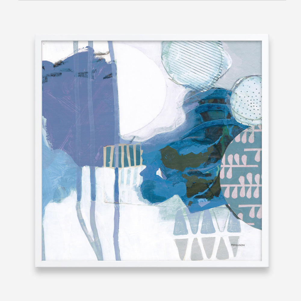 Shop Abstract Layers IV Blue (Square) Art Print a painted abstract themed wall art print from The Print Emporium wall artwork collection - Buy Australian made fine art painting style poster and framed prints for the home and your interior decor room, TPE-WA-72695-AP