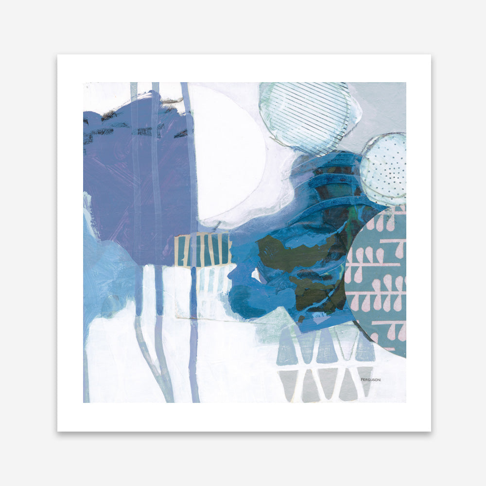 Shop Abstract Layers IV Blue (Square) Art Print a painted abstract themed wall art print from The Print Emporium wall artwork collection - Buy Australian made fine art painting style poster and framed prints for the home and your interior decor room, TPE-WA-72695-AP