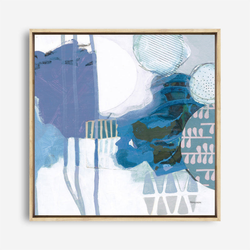 Shop Abstract Layers IV Blue (Square) Canvas Print a painted abstract themed framed canvas wall art print from The Print Emporium artwork collection - Buy Australian made fine art painting style stretched canvas prints for the home and your interior decor space, TPE-WA-72695-CA-40X40-NF