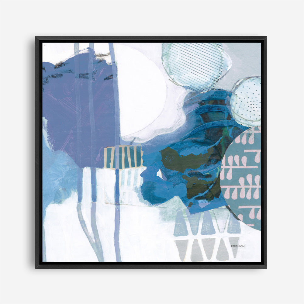 Shop Abstract Layers IV Blue (Square) Canvas Print a painted abstract themed framed canvas wall art print from The Print Emporium artwork collection - Buy Australian made fine art painting style stretched canvas prints for the home and your interior decor space, TPE-WA-72695-CA-40X40-NF