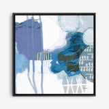 Shop Abstract Layers IV Blue (Square) Canvas Print a painted abstract themed framed canvas wall art print from The Print Emporium artwork collection - Buy Australian made fine art painting style stretched canvas prints for the home and your interior decor space, TPE-WA-72695-CA-40X40-NF