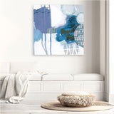 Shop Abstract Layers IV Blue (Square) Canvas Print a painted abstract themed framed canvas wall art print from The Print Emporium artwork collection - Buy Australian made fine art painting style stretched canvas prints for the home and your interior decor space, TPE-WA-72695-CA-40X40-NF