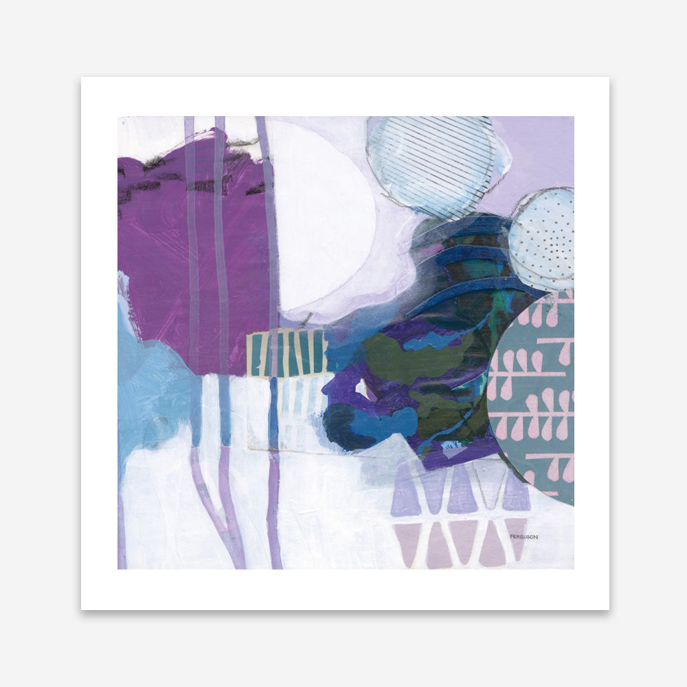 Shop Abstract Layers IV Purple (Square) Art Print a painted abstract themed wall art print from The Print Emporium wall artwork collection - Buy Australian made fine art painting style poster and framed prints for the home and your interior decor room, TPE-WA-72105-AP
