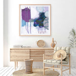 Shop Abstract Layers IV Purple (Square) Art Print a painted abstract themed wall art print from The Print Emporium wall artwork collection - Buy Australian made fine art painting style poster and framed prints for the home and your interior decor room, TPE-WA-72105-AP