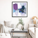 Shop Abstract Layers IV Purple (Square) Art Print a painted abstract themed wall art print from The Print Emporium wall artwork collection - Buy Australian made fine art painting style poster and framed prints for the home and your interior decor room, TPE-WA-72105-AP