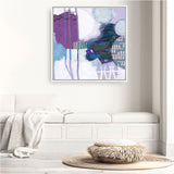Shop Abstract Layers IV Purple (Square) Canvas Print a painted abstract themed framed canvas wall art print from The Print Emporium artwork collection - Buy Australian made fine art painting style stretched canvas prints for the home and your interior decor space, TPE-WA-72105-CA-40X40-NF