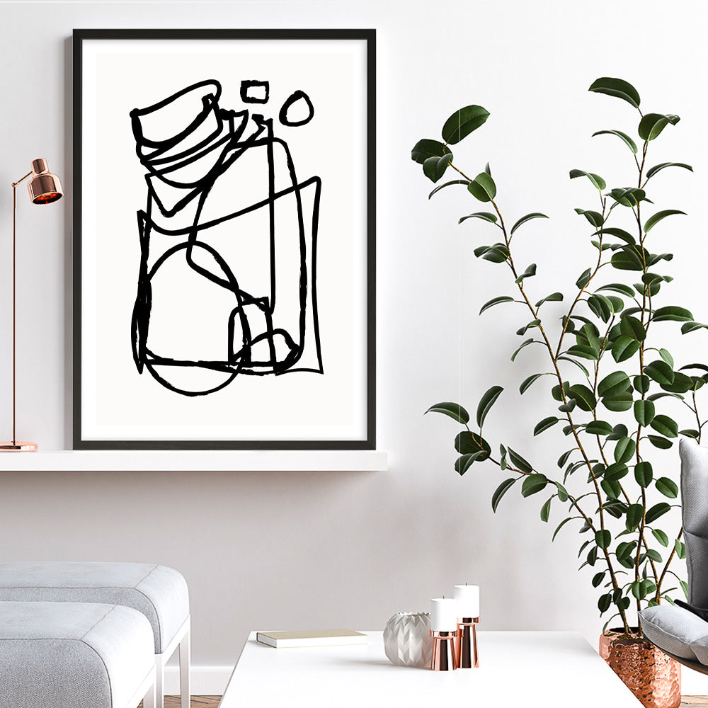 Shop Abstract Line Art Print a painted abstract themed wall art print from The Print Emporium wall artwork collection - Buy Australian made fine art painting style poster and framed prints for the home and your interior decor room, TPE-DH-001-AP