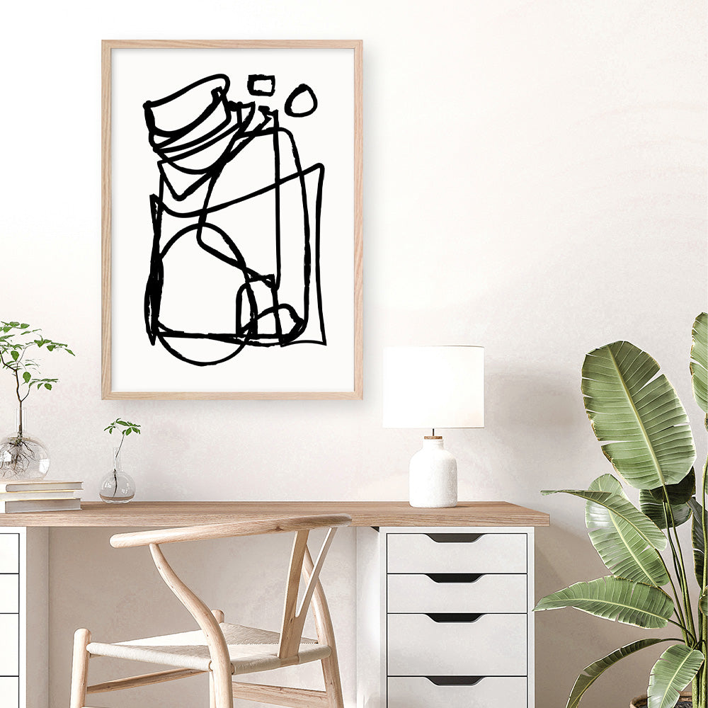 Shop Abstract Line Art Print a painted abstract themed wall art print from The Print Emporium wall artwork collection - Buy Australian made fine art painting style poster and framed prints for the home and your interior decor room, TPE-DH-001-AP