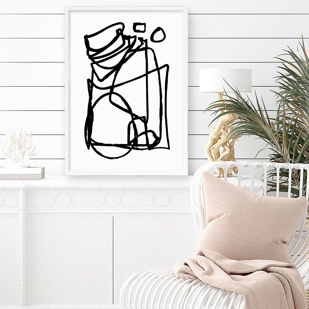 Shop Abstract Line Art Print a painted abstract themed wall art print from The Print Emporium wall artwork collection - Buy Australian made fine art painting style poster and framed prints for the home and your interior decor room, TPE-DH-001-AP