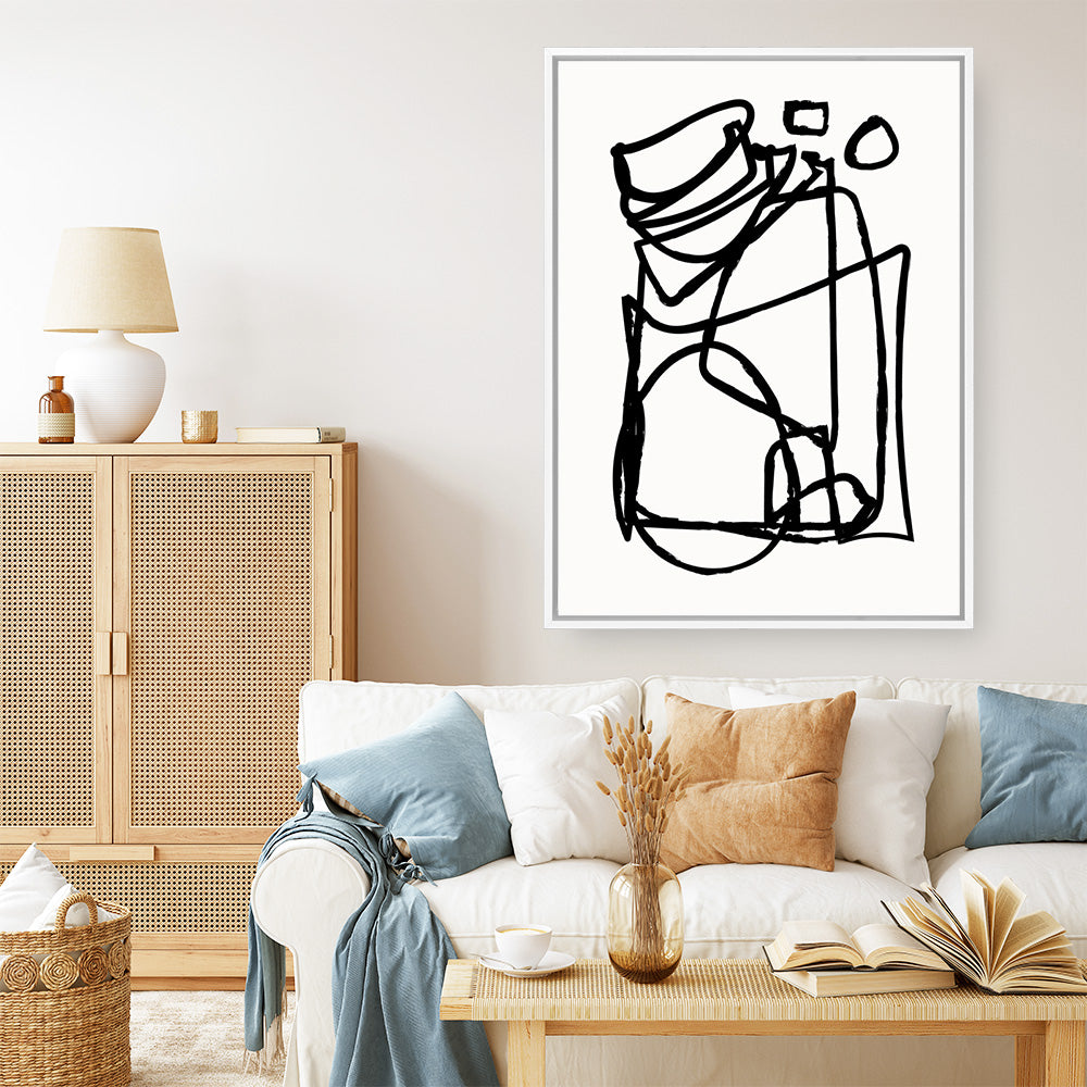 Shop Abstract Line Canvas Print a painted abstract themed framed canvas wall art print from The Print Emporium artwork collection - Buy Australian made fine art painting style stretched canvas prints for the home and your interior decor space, TPE-DH-001-CA-35X46-NF