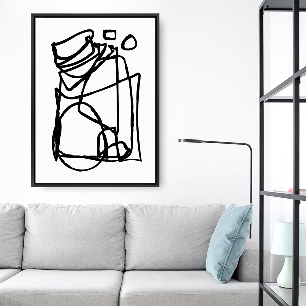 Shop Abstract Line Canvas Print a painted abstract themed framed canvas wall art print from The Print Emporium artwork collection - Buy Australian made fine art painting style stretched canvas prints for the home and your interior decor space, TPE-DH-001-CA-35X46-NF