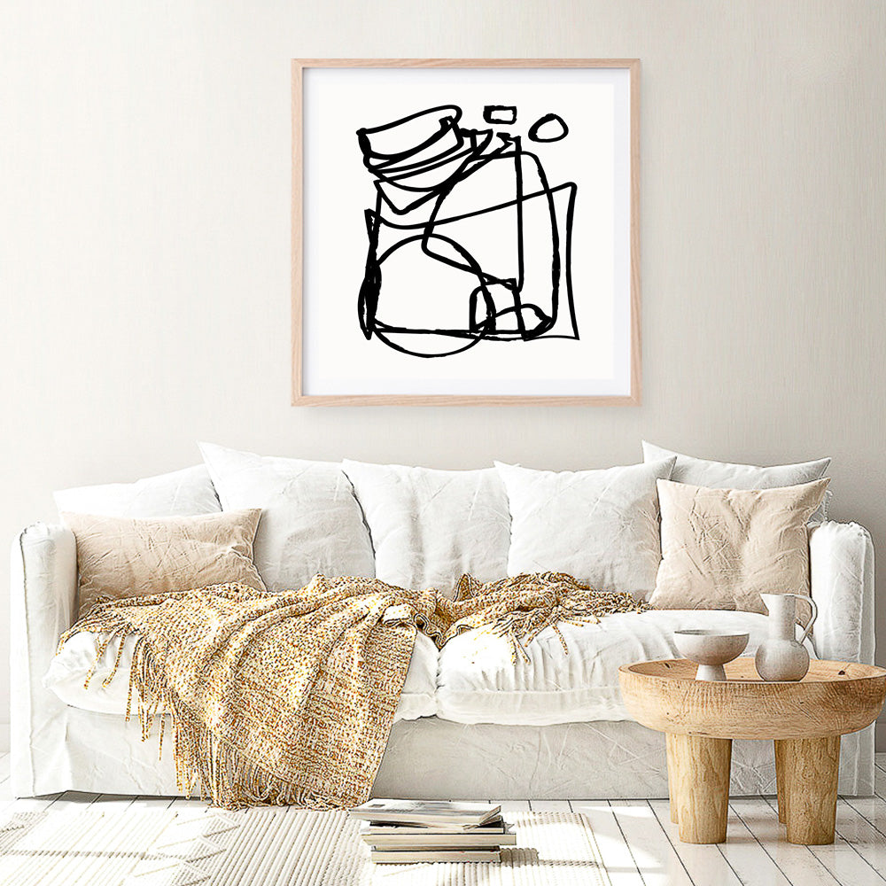 Shop Abstract Line (Square) Art Print a painted abstract themed wall art print from The Print Emporium wall artwork collection - Buy Australian made fine art painting style poster and framed prints for the home and your interior decor room, TPE-DH-231-AP