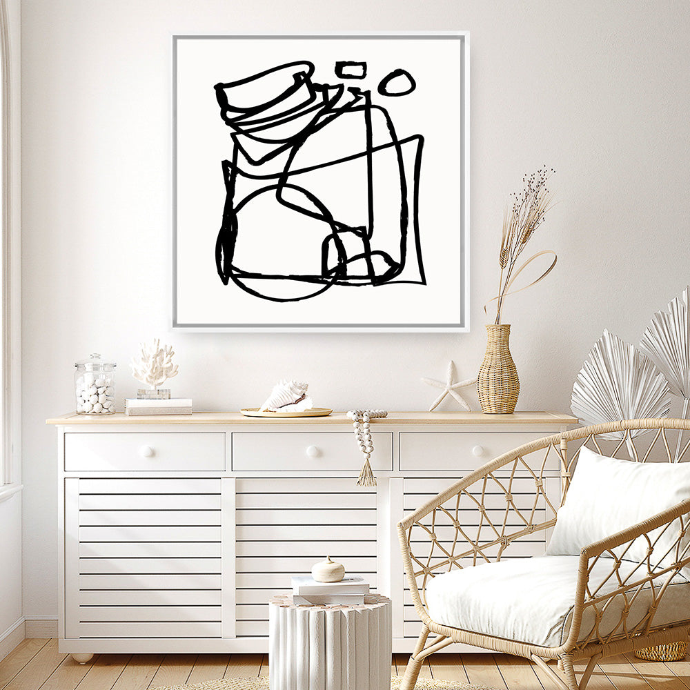 Shop Abstract Line (Square) Canvas Print a painted abstract themed framed canvas wall art print from The Print Emporium artwork collection - Buy Australian made fine art painting style stretched canvas prints for the home and your interior decor space, TPE-DH-231-CA-40X40-NF