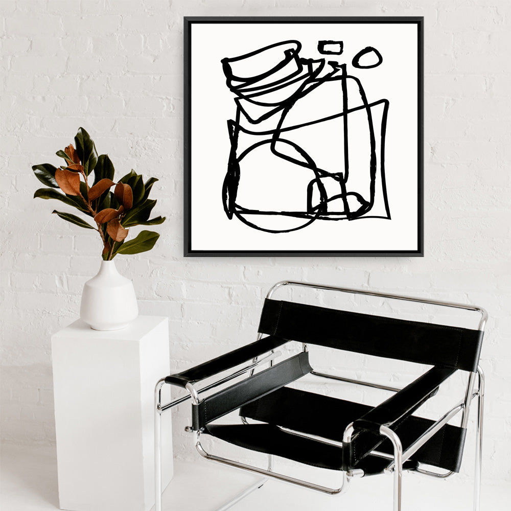 Shop Abstract Line (Square) Canvas Print a painted abstract themed framed canvas wall art print from The Print Emporium artwork collection - Buy Australian made fine art painting style stretched canvas prints for the home and your interior decor space, TPE-DH-231-CA-40X40-NF