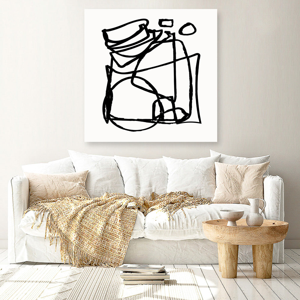 Shop Abstract Line (Square) Canvas Print a painted abstract themed framed canvas wall art print from The Print Emporium artwork collection - Buy Australian made fine art painting style stretched canvas prints for the home and your interior decor space, TPE-DH-231-CA-40X40-NF