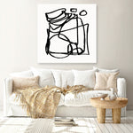 Shop Abstract Line (Square) Canvas Print a painted abstract themed framed canvas wall art print from The Print Emporium artwork collection - Buy Australian made fine art painting style stretched canvas prints for the home and your interior decor space, TPE-DH-231-CA-40X40-NF