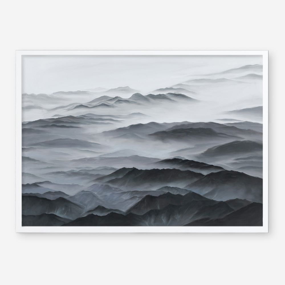 Shop Abstract Mountain Range Art Print a painted abstract themed wall art print from The Print Emporium wall artwork collection - Buy Australian made fine art painting style poster and framed prints for the home and your interior decor room, TPE-397-AP