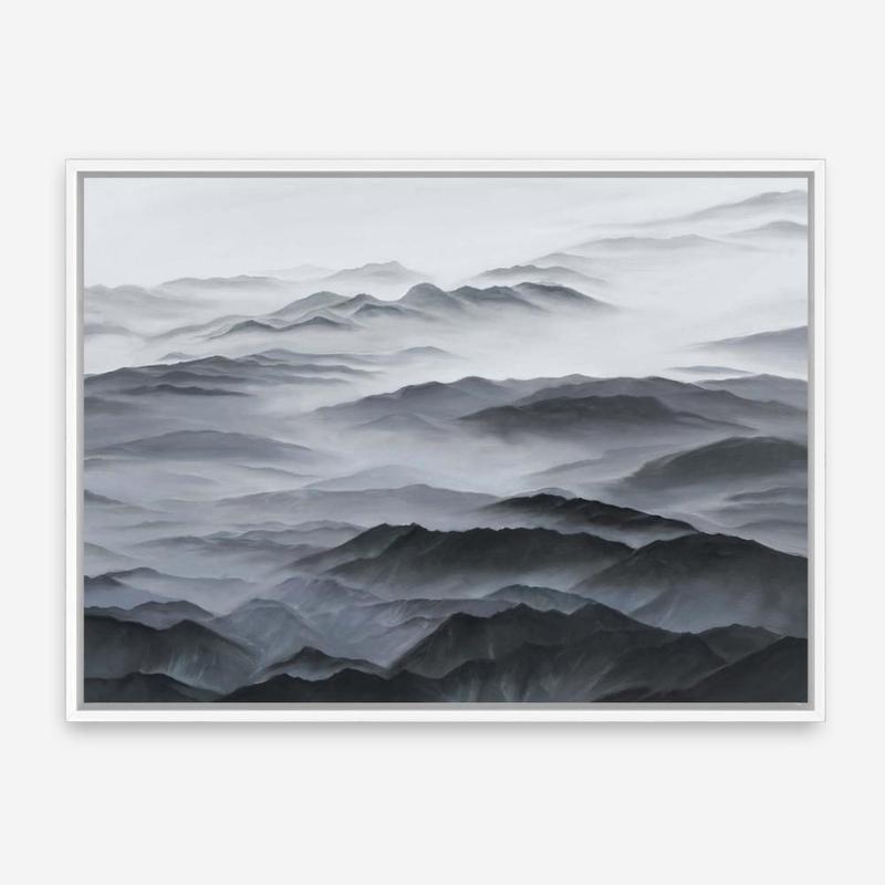 Shop Abstract Mountain Range Canvas Print a painted abstract themed framed canvas wall art print from The Print Emporium artwork collection - Buy Australian made fine art painting style stretched canvas prints for the home and your interior decor space, TPE-397-CA-35X46-NF