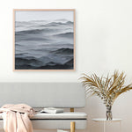 Shop Abstract Mountain Range I (Square) Art Print a painted abstract themed wall art print from The Print Emporium wall artwork collection - Buy Australian made fine art painting style poster and framed prints for the home and your interior decor room, TPE-398-AP
