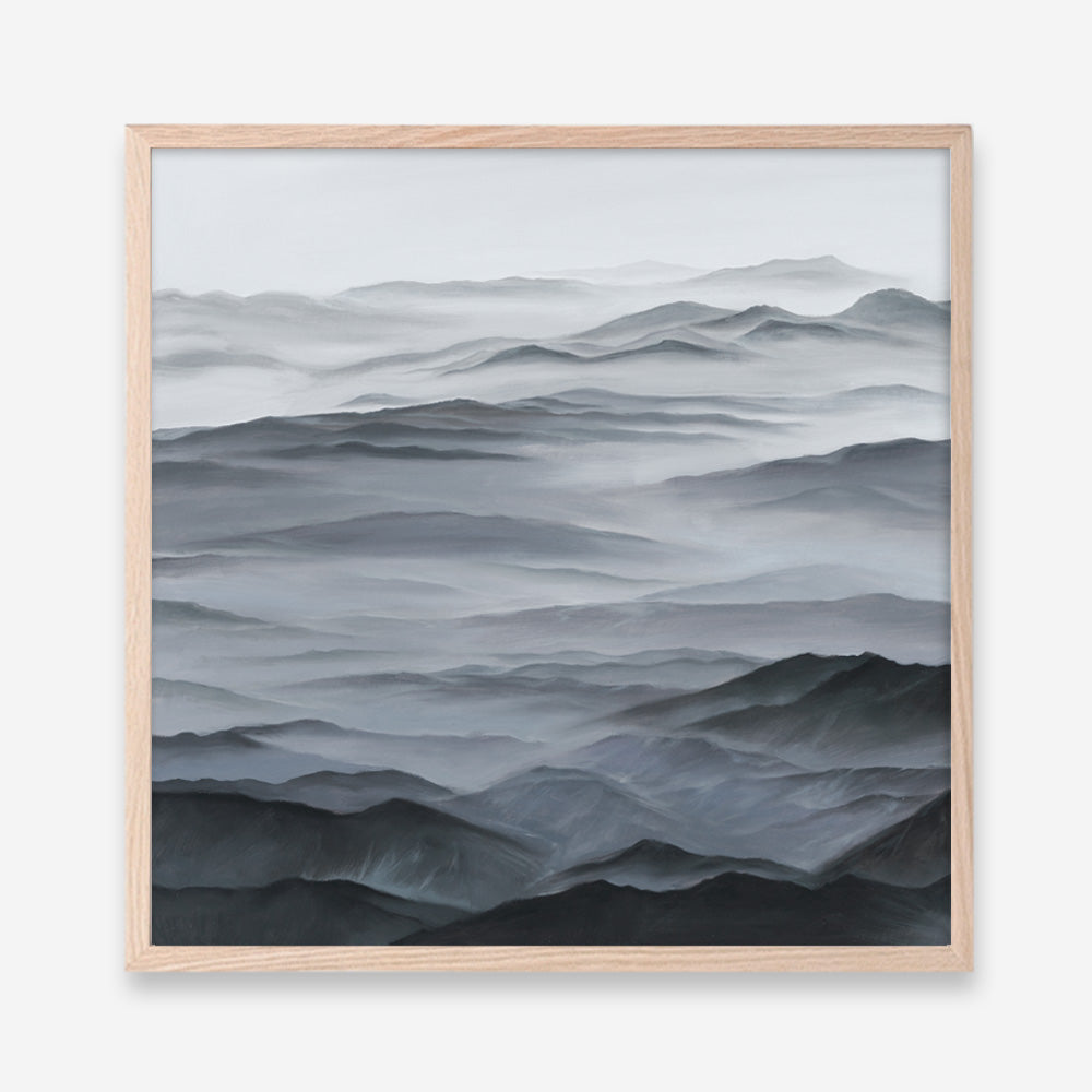 Shop Abstract Mountain Range I (Square) Art Print a painted abstract themed wall art print from The Print Emporium wall artwork collection - Buy Australian made fine art painting style poster and framed prints for the home and your interior decor room, TPE-398-AP