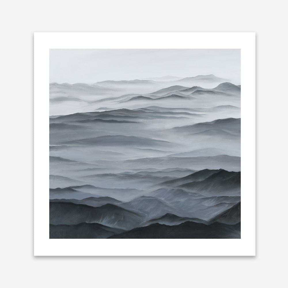 Shop Abstract Mountain Range I (Square) Art Print a painted abstract themed wall art print from The Print Emporium wall artwork collection - Buy Australian made fine art painting style poster and framed prints for the home and your interior decor room, TPE-398-AP