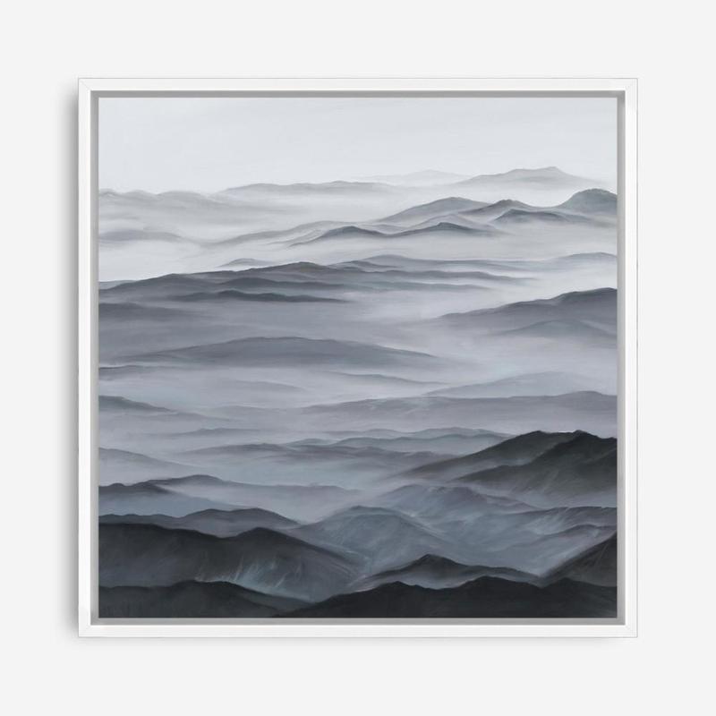 Shop Abstract Mountain Range I (Square) Canvas Print a painted abstract themed framed canvas wall art print from The Print Emporium artwork collection - Buy Australian made fine art painting style stretched canvas prints for the home and your interior decor space, TPE-398-CA-40X40-NF