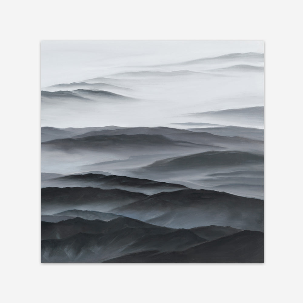 Shop Abstract Mountain Range II (Square) Art Print a painted abstract themed wall art print from The Print Emporium wall artwork collection - Buy Australian made fine art painting style poster and framed prints for the home and your interior decor room, TPE-399-AP