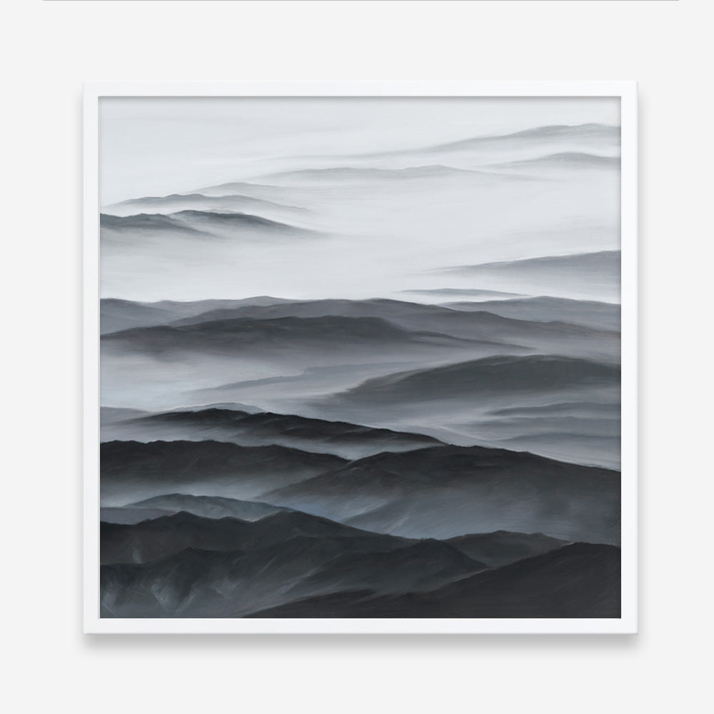 Shop Abstract Mountain Range II (Square) Art Print a painted abstract themed wall art print from The Print Emporium wall artwork collection - Buy Australian made fine art painting style poster and framed prints for the home and your interior decor room, TPE-399-AP
