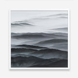 Shop Abstract Mountain Range II (Square) Art Print a painted abstract themed wall art print from The Print Emporium wall artwork collection - Buy Australian made fine art painting style poster and framed prints for the home and your interior decor room, TPE-399-AP