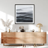 Shop Abstract Mountain Range II (Square) Art Print a painted abstract themed wall art print from The Print Emporium wall artwork collection - Buy Australian made fine art painting style poster and framed prints for the home and your interior decor room, TPE-399-AP