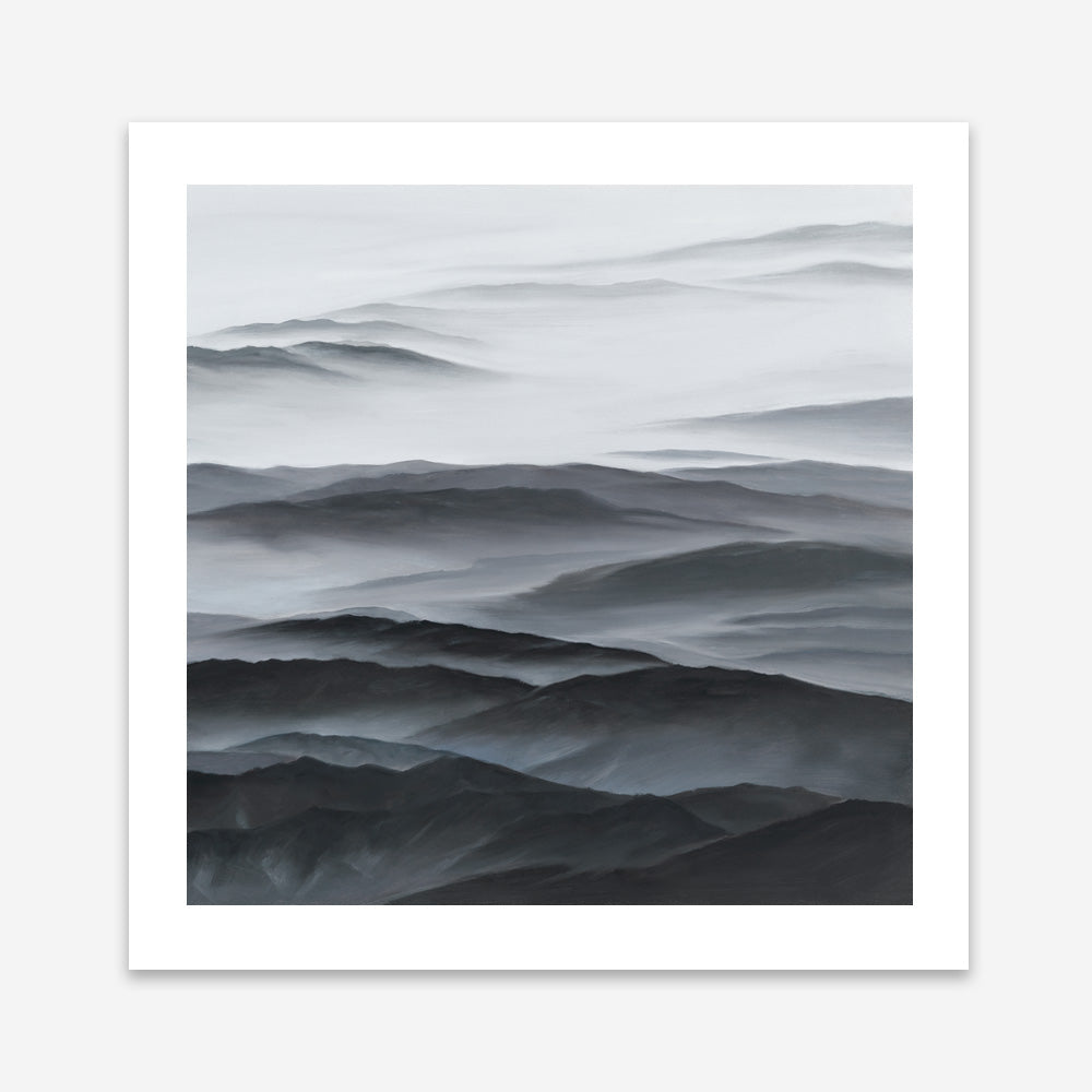 Shop Abstract Mountain Range II (Square) Art Print a painted abstract themed wall art print from The Print Emporium wall artwork collection - Buy Australian made fine art painting style poster and framed prints for the home and your interior decor room, TPE-399-AP