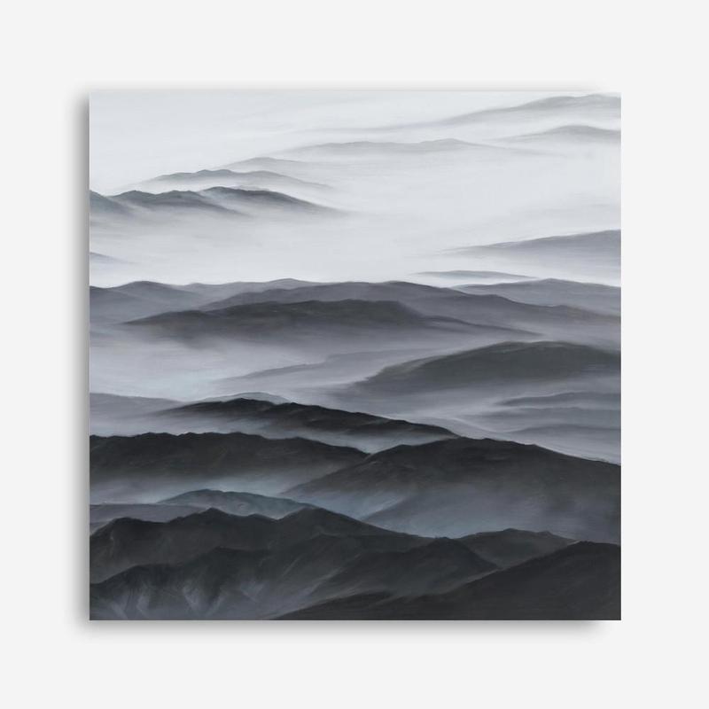 Shop Abstract Mountain Range II (Square) Canvas Print a painted abstract themed framed canvas wall art print from The Print Emporium artwork collection - Buy Australian made fine art painting style stretched canvas prints for the home and your interior decor space, TPE-399-CA-40X40-NF